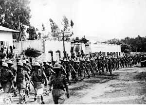 Italian Troops Advancing to Addis-Ababa